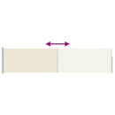 sammenrullelig sidemarkise til terrassen 117x500 cm cremefarvet