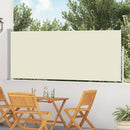 sammenrullelig sidemarkise til terrassen 117x500 cm cremefarvet
