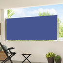 sammenrullelig sidemarkise til terrassen 117x500 cm blå