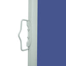 sammenrullelig sidemarkise til terrassen 120 x 500 cm blå