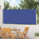 sammenrullelig sidemarkise til terrassen 117x500 cm blå