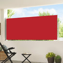 sammenrullelig sidemarkise til terrassen 117x500 cm rød