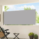 sammenrullelig sidemarkise til terrassen 120 x 500 cm grå