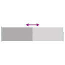 sammenrullelig sidemarkise til terrassen 120 x 500 cm grå