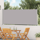 sammenrullelig sidemarkise til terrassen 117x500 cm grå