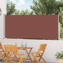 sammenrullelig sidemarkise til terrassen 117x500 cm brun