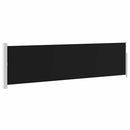 sammenrullelig sidemarkise til terrassen 140x500 cm sort