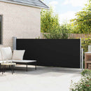 sammenrullelig sidemarkise til terrassen 140x500 cm sort