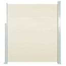 sammenrullelig sidemarkise til terrassen 140x500 cm cremefarvet