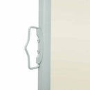sammenrullelig sidemarkise til terrassen 140x500 cm cremefarvet