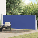 sammenrullelig sidemarkise til terrassen 140 x 500 cm blå
