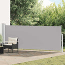 sammenrullelig sidemarkise til terrassen 140 x 500 cm grå