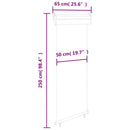 sidemarkise til altan 65x250 cm grå