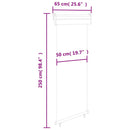 sidemarkise til altan 65x250 cm brun