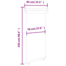 sidemarkise til altan 85x250 cm cremefarvet