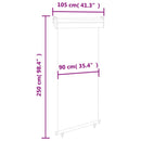 sidemarkise til altan 105x250 cm brun