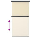 sidemarkise til altan 125x250 cm cremefarvet