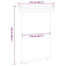 sidemarkise til altan 125x250 cm cremefarvet
