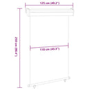 sidemarkise til altan 125x250 cm rød