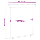 sidemarkise til altan 145x250 cm blå