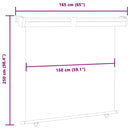 sidemarkise til altan 165x250 cm cremefarvet