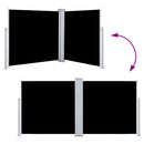sammenrullelig sidemarkise 100 x 600 cm sort