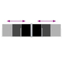sammenrullelig sidemarkise 100 x 600 cm sort