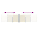 sammenrullelig sidemarkise 100 x 600 cm cremefarvet