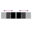 sammenrullelig sidemarkise 120 x 600 cm sort