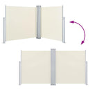 sammenrullelig sidemarkise 120 x 600 cm cremefarvet