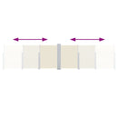 sammenrullelig sidemarkise 120 x 600 cm cremefarvet