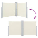 sammenrullelig sidemarkise 140 x 600 cm cremefarvet