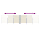 sammenrullelig sidemarkise 140 x 600 cm cremefarvet