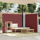 sammenrullelig sidemarkise 140 x 600 cm brun