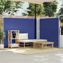 sammenrullelig sidemarkise 140 x 600 cm blå