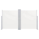 dobbelt sidemarkise til terrassen 170 x 600 cm cremefarvet