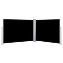 sammenrullelig sidemarkise 100 x 1000 cm sort