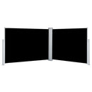 sammenrullelig sidemarkise 120 x 1000 cm sort