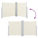 sammenrullelig sidemarkise 120 x 1000 cm cremefarvet