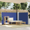 sammenrullelig sidemarkise 120 x 1000 cm blå