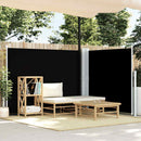 sammenrullelig sidemarkise 140 x 1000 cm sort