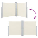 sammenrullelig sidemarkise 140 x 1000 cm cremefarvet