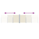 sammenrullelig sidemarkise 140 x 1000 cm cremefarvet