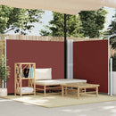 sammenrullelig sidemarkise 140 x 1000 cm brun