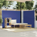 sammenrullelig sidemarkise 140 x 1000 cm blå