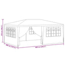 festtelt med sidevægge 4x6 m 90 g/m² antracitgrå