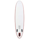 Stand Up Paddle Board-sæt SUP surfbræt oppustelig rød og hvid
