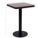 bistrobord 50x50 cm MDF mørkebrun