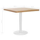 bistrobord 80x80 cm MDF lysebrun