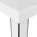 pavillon med dobbelttag 3x3 m hvid